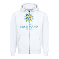 White bryn mawr school Zipper Hoodie - linhVisuals