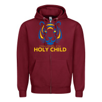 Burgundy connelly school of the holy child Zipper Hoodie - linhVisuals