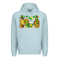 Blue Mist st patrick's day coffee cups with gnome Premium Hoodie - Artiststas