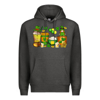 Charcoal Heather st patrick's day coffee cups with gnome Premium Hoodie - Artiststas