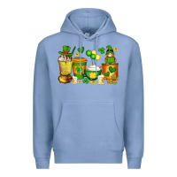 Colony Blue st patrick's day coffee cups with gnome Premium Hoodie - Artiststas