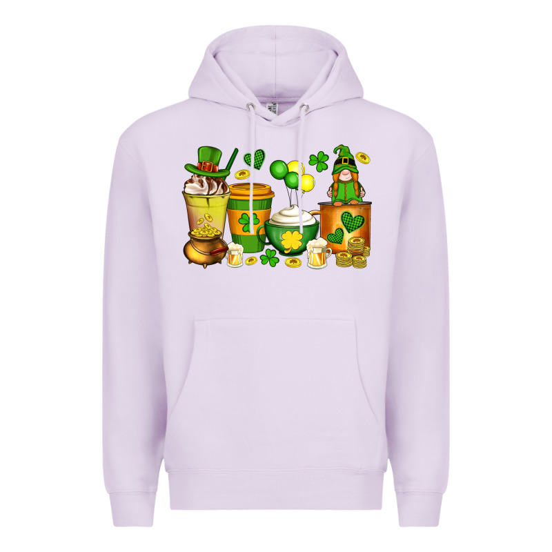 St Patrick's Day Coffee Cups With Gnome Premium Hoodie by Artiststas | Teevron