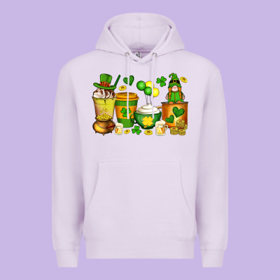 St Patrick's Day Coffee Cups With Gnome Premium Hoodie Designed By Artiststas