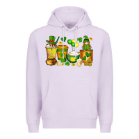 Lilac st patrick's day coffee cups with gnome Premium Hoodie - Artiststas