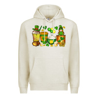 Oatmeal Heather st patrick's day coffee cups with gnome Premium Hoodie - Artiststas