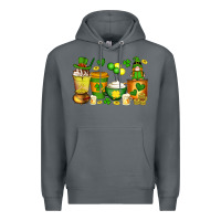Rock st patrick's day coffee cups with gnome Premium Hoodie - Artiststas