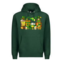 Sports Green st patrick's day coffee cups with gnome Premium Hoodie - Artiststas
