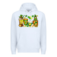 White st patrick's day coffee cups with gnome Premium Hoodie - Artiststas