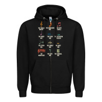 Black musical notes symbol definition   humor musician t shirt Zipper Hoodie - linhVisuals