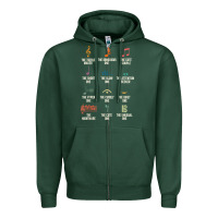 Sports Green musical notes symbol definition   humor musician t shirt Zipper Hoodie - linhVisuals