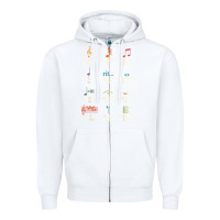 White musical notes symbol definition   humor musician t shirt Zipper Hoodie - linhVisuals
