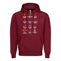 Burgundy musical notes symbol definition   humor musician t shirt Zipper Hoodie - linhVisuals
