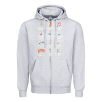 Heather Grey musical notes symbol definition   humor musician t shirt Zipper Hoodie - linhVisuals