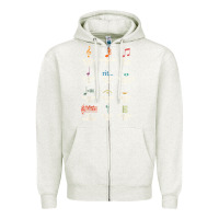 Oatmeal Heather musical notes symbol definition   humor musician t shirt Zipper Hoodie - linhVisuals