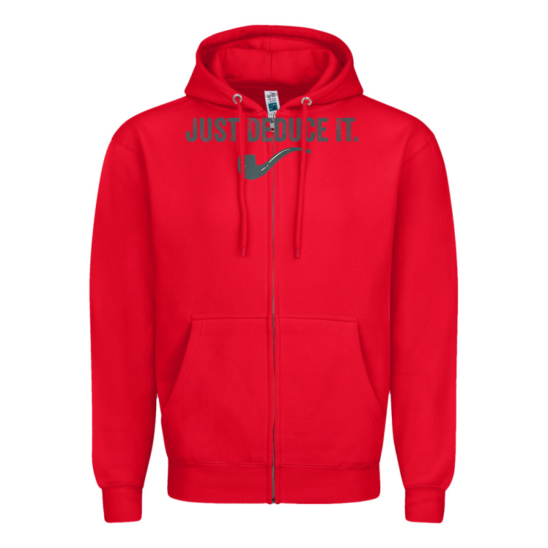 Just Deduce It Funny Sherlock Holmes Detective Raglan Baseball Tee Zipper Hoodie by linhVisuals | Teevron