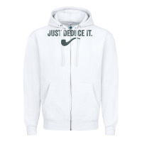 White just deduce it funny sherlock holmes detective raglan baseball tee Zipper Hoodie - linhVisuals