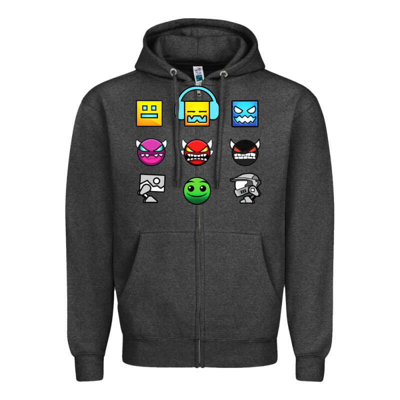 Geometry Dash Insane Zipper Hoodie by linhVisuals | Teevron