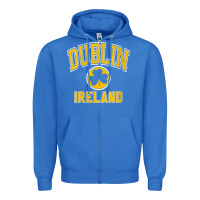 True Royal womens dublin ireland varsity style shamrock green with amber print v Zipper Hoodie - linhVisuals