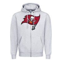 Heather Grey Team Of Tampa Bay American Football Zipper Hoodie - linhVisuals