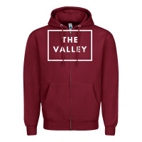 Burgundy san fernando valley sfv valley los angeles trendy design t shirt Zipper Hoodie - linhVisuals