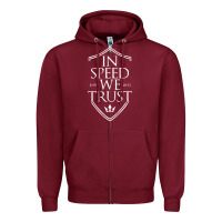 Burgundy in speed we trust Zipper Hoodie - linhVisuals