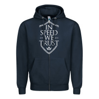 Navy in speed we trust Zipper Hoodie - linhVisuals