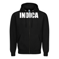 Black indica Zipper Hoodie - linhVisuals