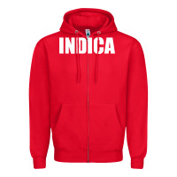 Red indica Zipper Hoodie - linhVisuals
