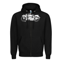 Black indian scout motorcycle Zipper Hoodie - linhVisuals