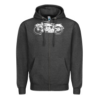 Charcoal Heather indian scout motorcycle Zipper Hoodie - linhVisuals