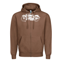 Chestnut indian scout motorcycle Zipper Hoodie - linhVisuals