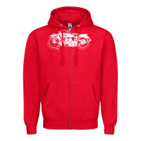 Red indian scout motorcycle Zipper Hoodie - linhVisuals