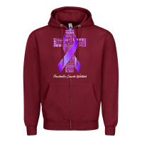 Burgundy pancreatic cancer t shirtfaith hope love pancreatic cancer warrior t s Zipper Hoodie - linhVisuals