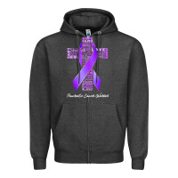 Charcoal Heather pancreatic cancer t shirtfaith hope love pancreatic cancer warrior t s Zipper Hoodie - linhVisuals