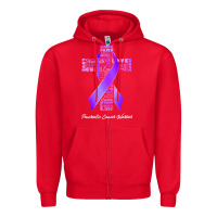 Red pancreatic cancer t shirtfaith hope love pancreatic cancer warrior t s Zipper Hoodie - linhVisuals