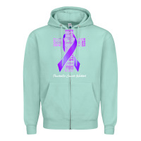 Seafoam pancreatic cancer t shirtfaith hope love pancreatic cancer warrior t s Zipper Hoodie - linhVisuals