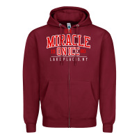 Burgundy miracle on ice Zipper Hoodie - linhVisuals