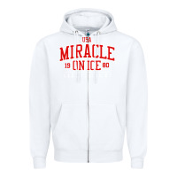 White miracle on ice Zipper Hoodie - linhVisuals