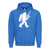 True Royal bigfoot with rifle sasquatch 2nd amendment gun t shirt Zipper Hoodie - linhVisuals