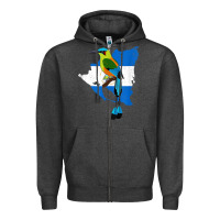 Charcoal Heather nicaragua guardabarranco, nicaragua t shirt Zipper Hoodie - linhVisuals