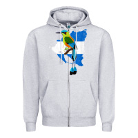 Heather Grey nicaragua guardabarranco, nicaragua t shirt Zipper Hoodie - linhVisuals