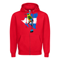 Red nicaragua guardabarranco, nicaragua t shirt Zipper Hoodie - linhVisuals