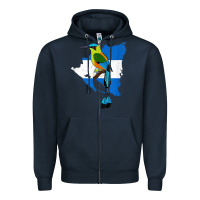 Navy nicaragua guardabarranco, nicaragua t shirt Zipper Hoodie - linhVisuals