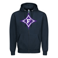 Navy furma Zipper Hoodie - linhVisuals