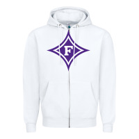 White furma Zipper Hoodie - linhVisuals
