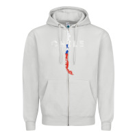 Dove Grey chilean map and flag   distressed chile souvenir t shirt Zipper Hoodie - linhVisuals