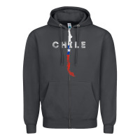 Smoke chilean map and flag   distressed chile souvenir t shirt Zipper Hoodie - linhVisuals