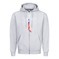 Heather Grey chilean map and flag   distressed chile souvenir t shirt Zipper Hoodie - linhVisuals