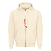 Sandshell chilean map and flag   distressed chile souvenir t shirt Zipper Hoodie - linhVisuals