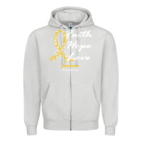 Dove Grey sarcoma awareness t  shirt sarcoma awareness faith hope love   in this Zipper Hoodie - linhVisuals